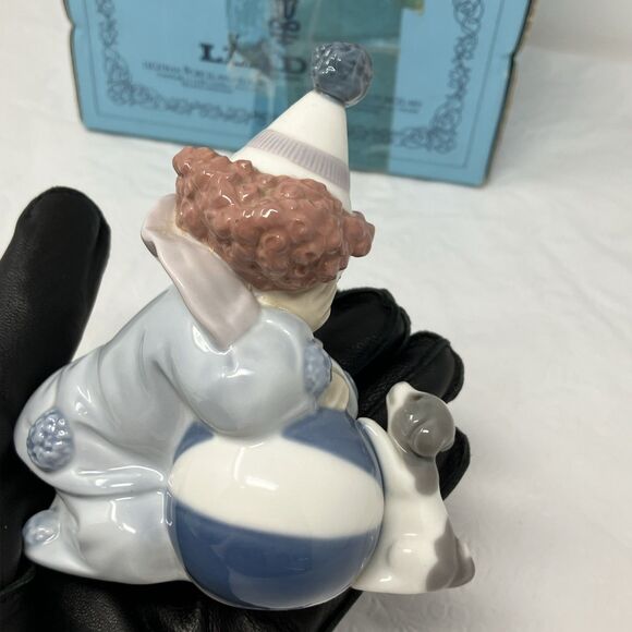 LLADRO Pierrot Clown Puppy and Ball #5278 Retired Made Spain 1985 Nino pierrot - Picture 11 of 16